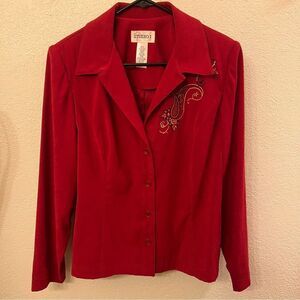 Studio I Vintage Long Sleeve Lite Weight Jacket Size 10